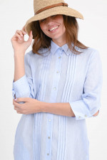 Kleid MALNINA mit Biesen in Hellblau