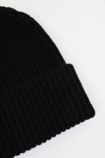Midi-Mütze BARI aus Cashmere in Schwarz