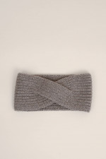 Cashmere Stirnband mit Twist in Taupe