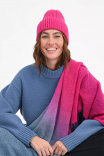 Midi-Mütze BARI aus Cashmere in Pink