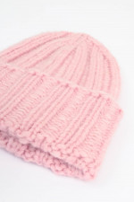 Mütze aus Wollmix in Rosa