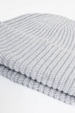 Mütze aus Cashmere in Hellgrau