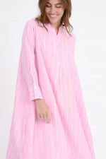 Midikleid OTORRA in Pink/Weiß mit breiten Streifen