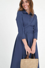 Maxi-Kleid FREGENE in Schieferblau