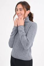 Cashmere-Rollkragenpullover in Grau