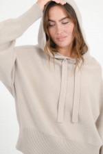 Cashmere-Hoodie in Light Natural