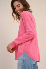 Cashmere V-Neck Pullover in Pink