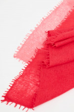 Ombreschal aus Cashmere in Rosa/Rot