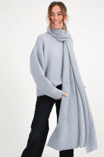 Cashmere-Tuch in Hellgrau