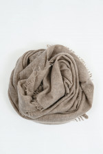 Cashmere-Schal in Dark Beige