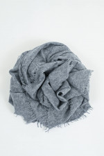 Cashmere-Schal in Mittelgrau meliert