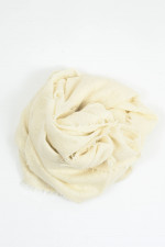 Pailetten-Schal aus Cashmere in Creme