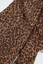 Leo-Schal aus Cashmere in Chocolate/Beige