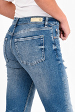 Destroyed Jeans GIRLFRIEND in Mittelblau