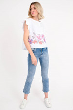 Jeans JODI CROP in Mittelblau