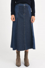 Denim-Glockenrock in Dunkelblau