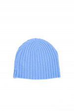 Beanie aus Cashmere in Mittelblau