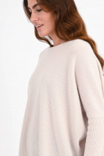Oversized Cashmere Pullover in Natur