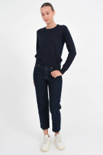 Feinstrick Cashmere Pullover in Navy