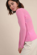 Cashmere Feinstrick Pullover in Rosa