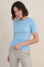 Cashmere Strickshirt in Hellblau