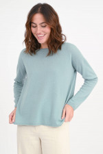 Pullover mit U-Boot-Ausschnitt in Mint
