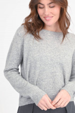 Cash-Mix Pullover mit Pailletten in Grau