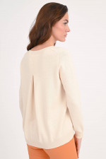 Pullover mit Kellerfalte in Blushed Peach