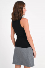 Rollkragen-Top aus Cashmere in Schwarz