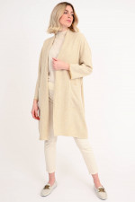 Cardigan COLLOTE LONG in Beige