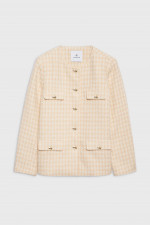 Tweed JANET JACKE in Creme/Pfirsich-Pastell
