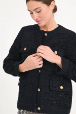 Tweedjacke LYDIA in Schwarz