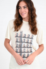 T-Shirt HUDSON mit Print in Creme