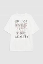 T-Shirt CASON mit Backprint in Ivory