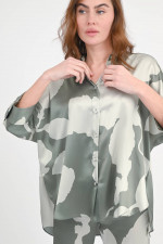 Seidenbluse CAPUA in Grün/Mint