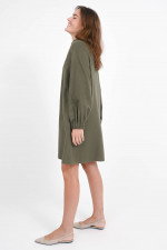 Loose Fit Wollkleid in Soft Forest