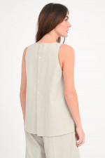 Top BRISTOL mit Knopfleiste in Sand