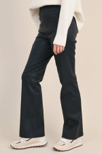 Flared Lederhose RIHANNA in Schwarz