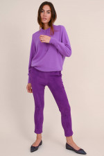 Velourslederhose PROVENCE STRETCH in Violett