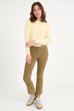 Suede Lederhose LIVELY mit Kick in Khaki