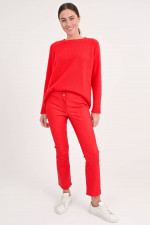  Lederhose LIVELY mit Kick in Rot