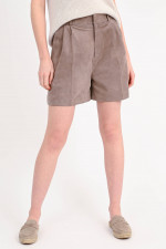 Shorts AURA GOAT SUEDE in Taupe