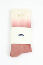  Hohe Socken mit Farbverlauf in Altrosa/Creme