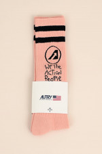 Socken mit Logo-Print in Rosa