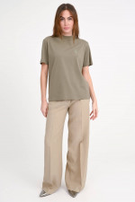  T-Shirt mit Liegestuhl-Print in Khaki