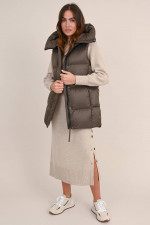 Gilet VIKI mit Taillenzug in Khaki