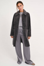 Wendemantel MARTA ASTRAKAN in Grau