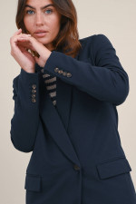Baumwoll Blazer in Navy