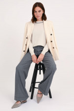Wollhose mit Nadelstreifen in Grau