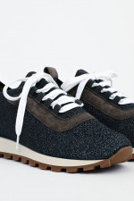 Sparkling-Strick Sneaker in Anthrazit